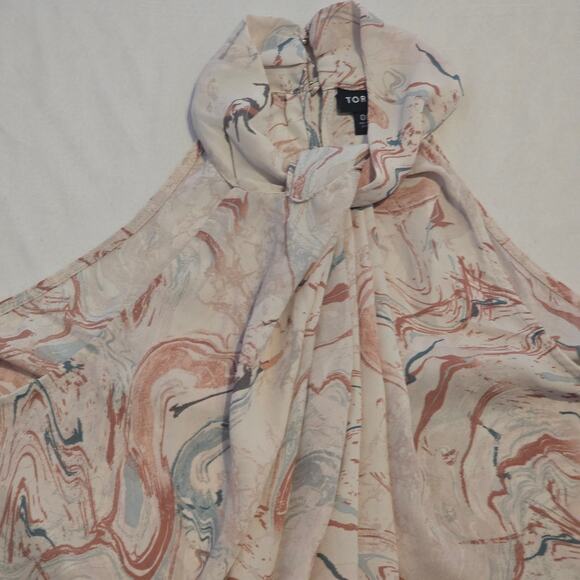 Torrid Georgette knot high neck chiffon top 00 - Picture 3 of 7